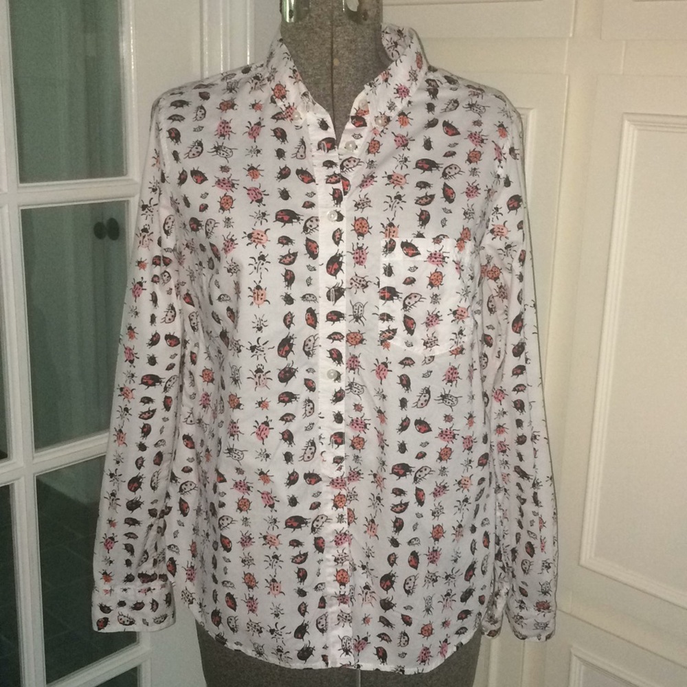 Adorable Gap Ladybug Button Up Small